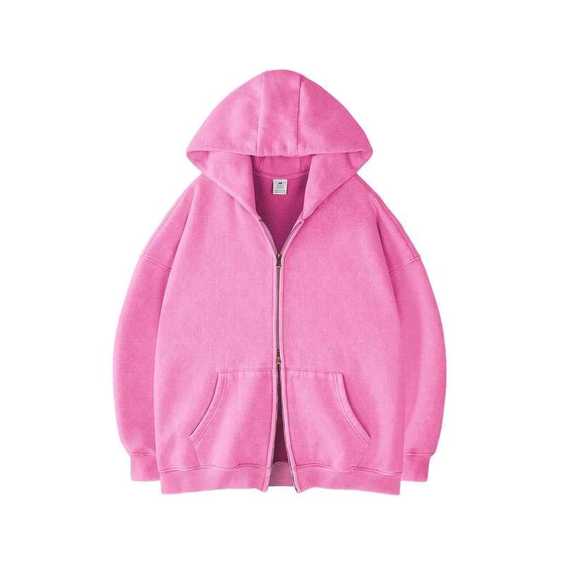 Unisex Oversized zip up hoodie