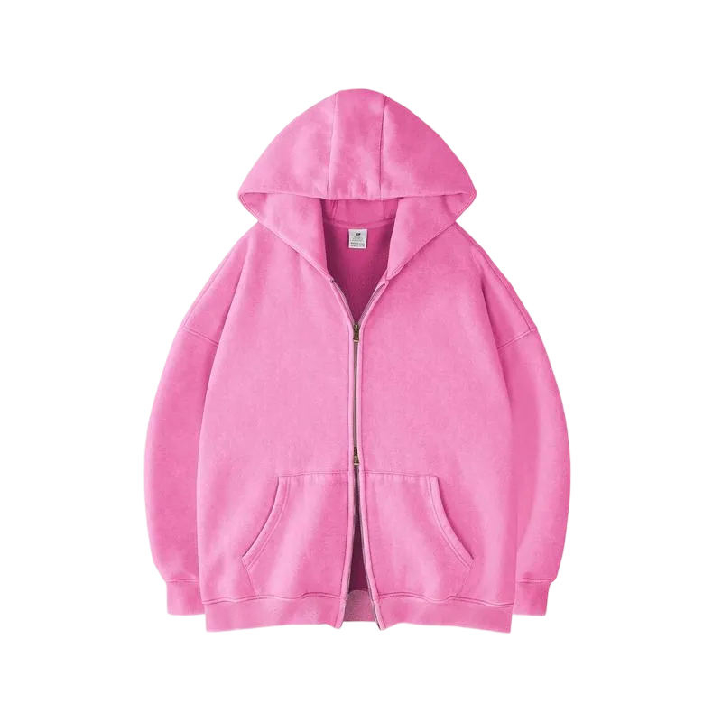Unisex Oversized zip up hoodie