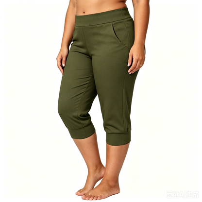 【LAST DAY SALE】Solid Color Minimalist Capri Pants