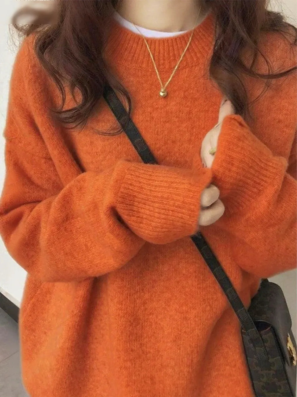 ✨Women's Solid Drop Shoulder Long Sleeve Basic Sweater🔥