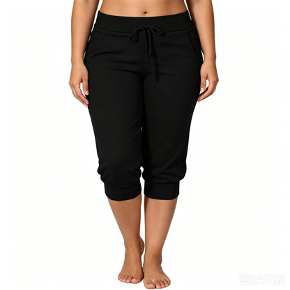 【LAST DAY SALE】Solid Color Minimalist Capri Pants