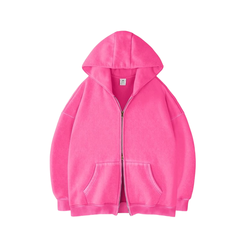 Unisex Oversized zip up hoodie
