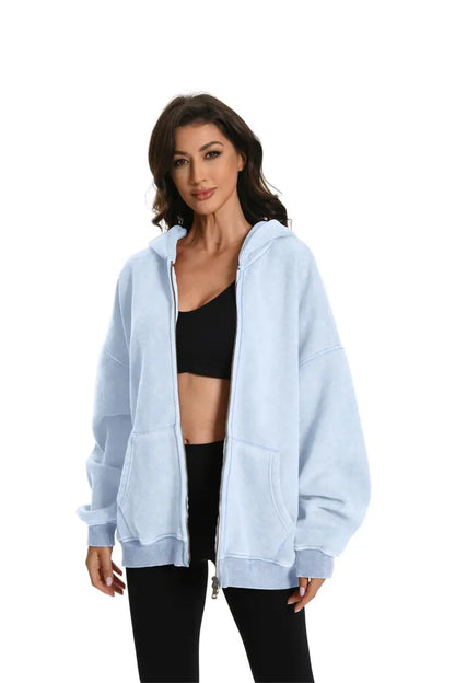 Unisex Oversized zip up hoodie