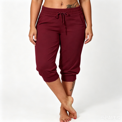 【LAST DAY SALE】Solid Color Minimalist Capri Pants