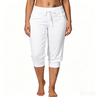 【LAST DAY SALE】Solid Color Minimalist Capri Pants
