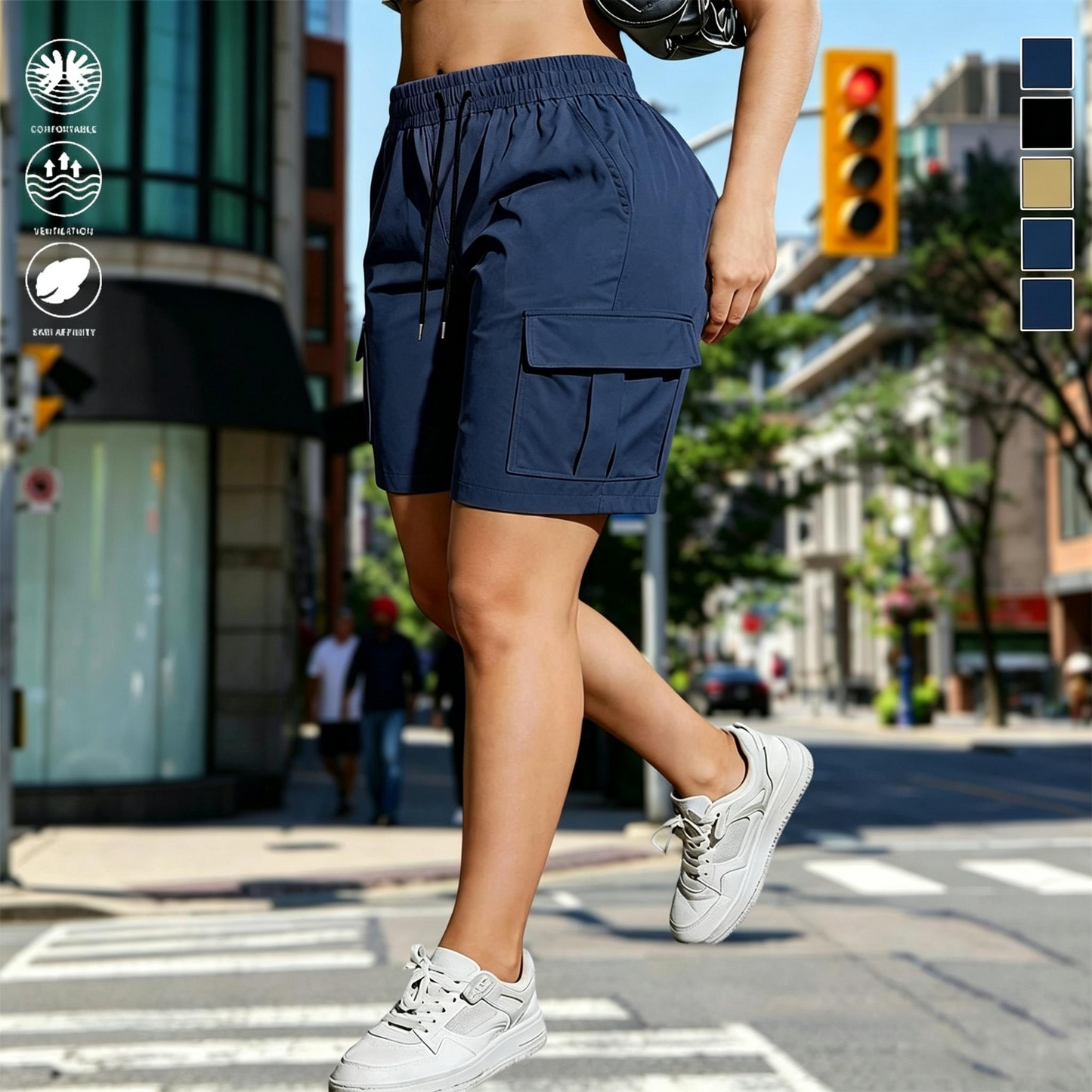 【LAST DAY SALE】Women's outdoor cargo shorts—multi-pocket design