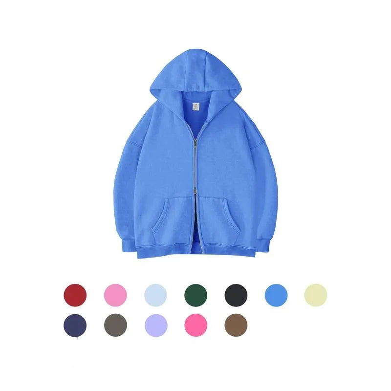 Unisex Oversized zip up hoodie